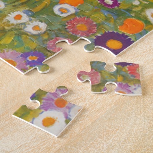 Bloemtuin van Gustav Klimt Legpuzzel (Zijkant)