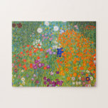 Bloemtuin van Gustav Klimt Legpuzzel<br><div class="desc">Ga naar mijn winkel voor een interessanter design en meer kleurenkeuze. => zazzle.com/colorfulworld*</div>