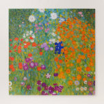 Bloemtuin van Gustav Klimt Legpuzzel<br><div class="desc">Ga naar mijn winkel voor een interessanter design en meer kleurenkeuze. => zazzle.com/colorfulworld*</div>