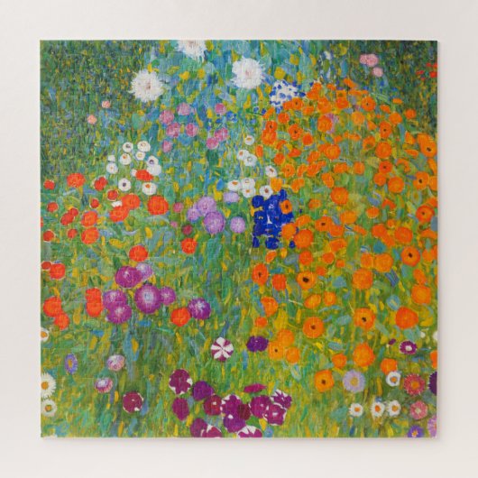 Bloemtuin van Gustav Klimt Legpuzzel (Verticaal)