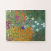 Bloemtuin van Gustav Klimt Legpuzzel (Horizontaal)