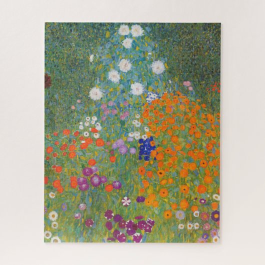 Bloemtuin van Gustav Klimt Legpuzzel (Verticaal)