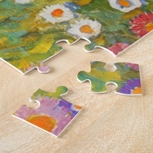 Bloemtuin van Gustav Klimt Legpuzzel (Zijkant)