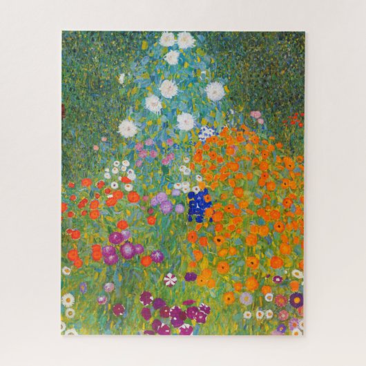 Bloemtuin van Gustav Klimt Legpuzzel (Verticaal)