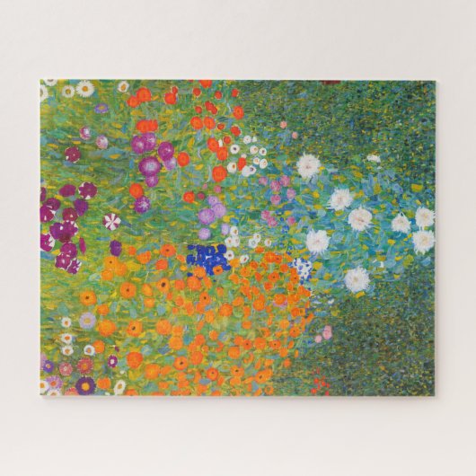 Bloemtuin van Gustav Klimt Legpuzzel (Horizontaal)