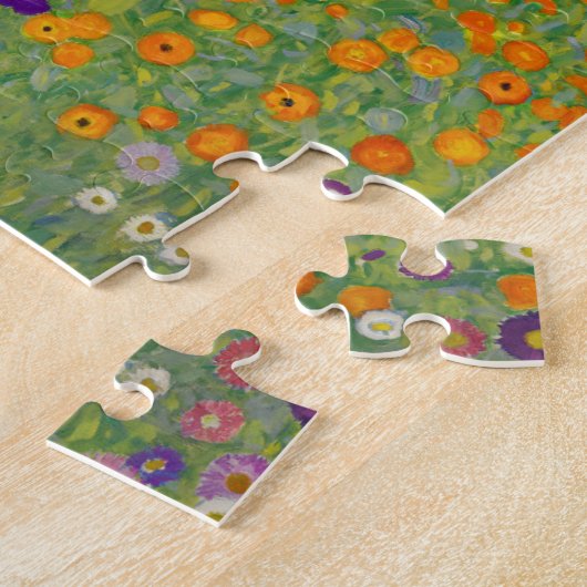 Bloemtuin van Gustav Klimt Legpuzzel (Zijkant)