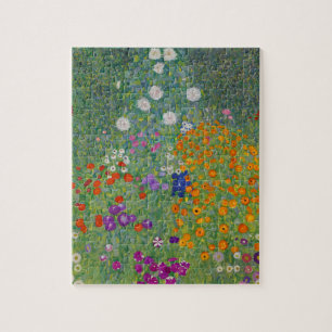 Bloemtuin van Gustav Klimt Legpuzzel