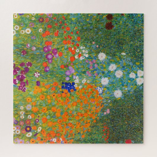 Bloemtuin van Gustav Klimt Legpuzzel (Horizontaal)
