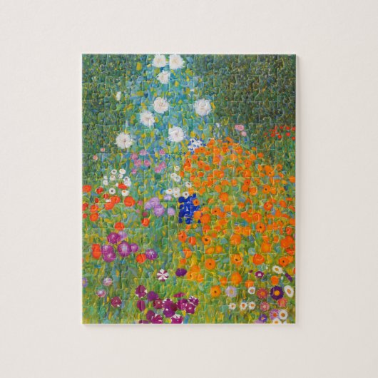 Bloemtuin van Gustav Klimt Legpuzzel (Verticaal)