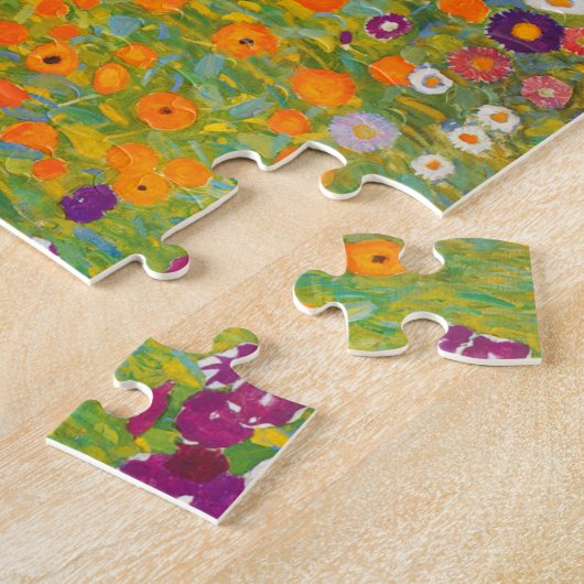Bloemtuin van Gustav Klimt Legpuzzel (Zijkant)