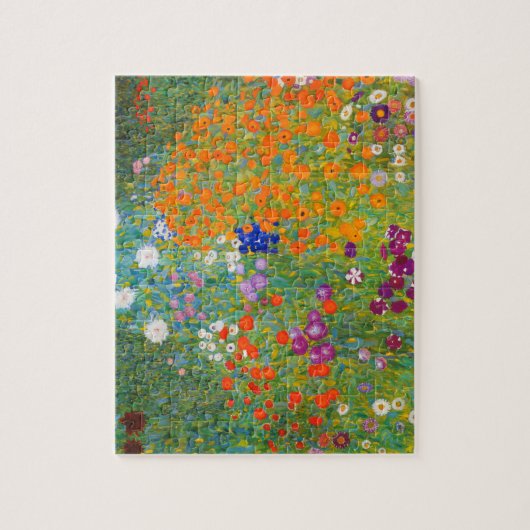 Bloemtuin van Gustav Klimt Legpuzzel (Verticaal)
