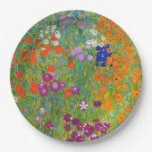 Bloemtuin van Gustav Klimt Papieren Bordje (Voorkant)