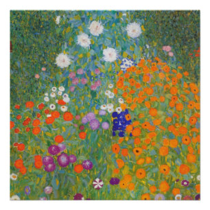 Bloemtuin van Gustav Klimt Perfect Poster