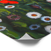 Bloemtuin van Gustav Klimt Poster (Hoek)