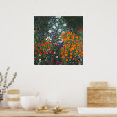 Bloemtuin van Gustav Klimt Poster (Keuken)