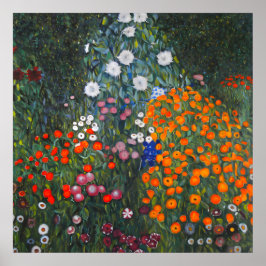 Bloemtuin van Gustav Klimt Poster