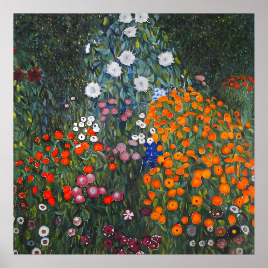 Bloemtuin van Gustav Klimt Poster (Voorkant)