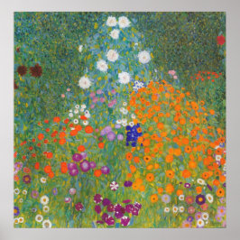 Bloemtuin van Gustav Klimt Poster