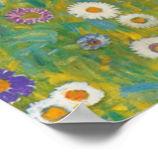 Bloemtuin van Gustav Klimt Poster (Hoek)