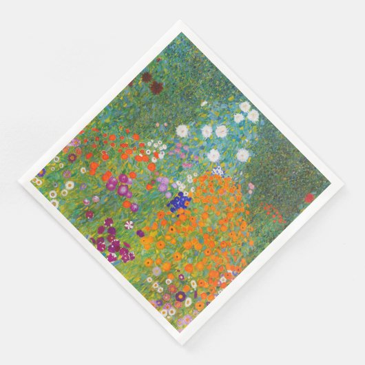 Bloemtuin van Gustav Klimt Servet (Hoek)