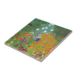 Bloemtuin van Gustav Klimt Tegeltje<br><div class="desc">Bezoek mijn winkel voor een interessanter ontwerp en meer keuze voor kleuren => zazzle.com/colorfulworld*</div>