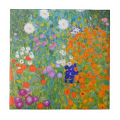 Bloemtuin van Gustav Klimt Tegeltje (Voorkant)