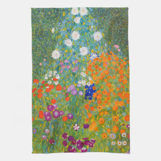 Bloemtuin van Gustav Klimt Theedoek