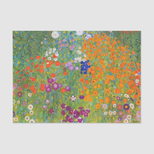 Bloemtuin van Gustav Klimt Tissuepapier (Voorkant)