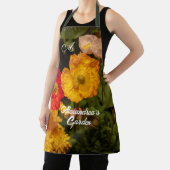 Bloemtuin Waterverf Bloemen Monogram Aangepast Schort (Insitu)