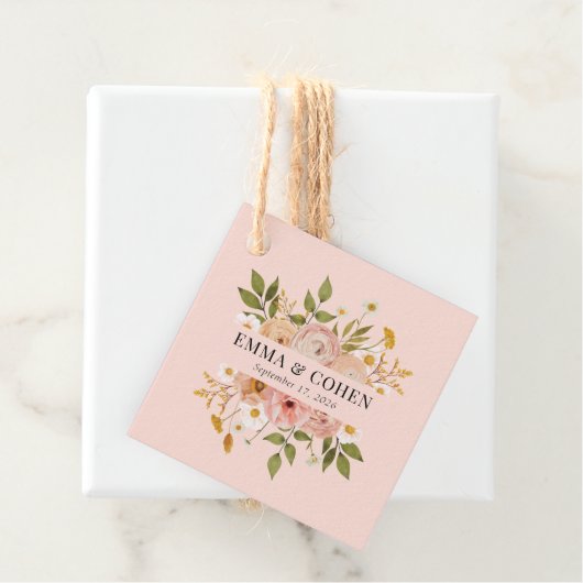 bloemtuinbruiloft bedankjes labels (In situ)