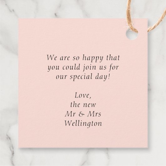 bloemtuinbruiloft bedankjes labels (Achterkant)