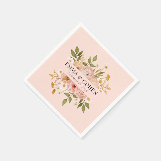  bloemtuinbruiloft servet (Hoek)