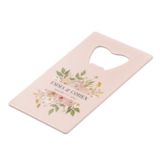  bloemtuinen voor bruiloft creditkaart flessenopener (Voorkant Gekanteld)