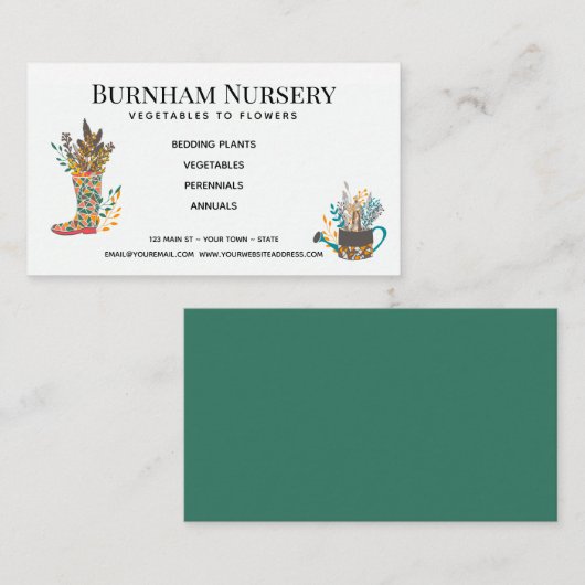 Bloemtuinwinkel Visitekaartje (Voorkant / Achterkant)