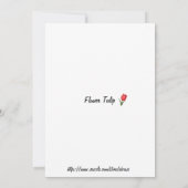 bloemtulp bedankkaart (Achterkant)