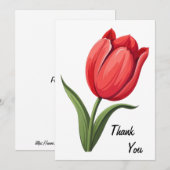 bloemtulp bedankkaart (Voorkant / Achterkant)