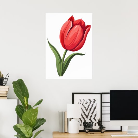 bloemtulp poster (Thuiskantoor)