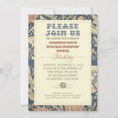  bloemtypografisch ontwerp verjaardagsuitnodiginge kaart (Achterkant)