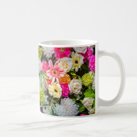 Bloemuitbarsting - Levendige tuinkoker. Koffiemok (Rechts)