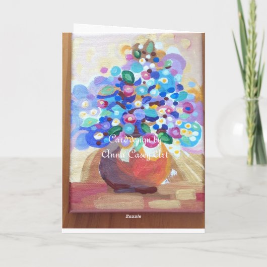 Bloemvaas - Moederdag Kaart (Achterkant)