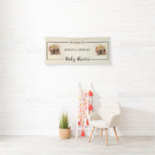 Bloemvat Beige Baby shower Banner (Insitu)