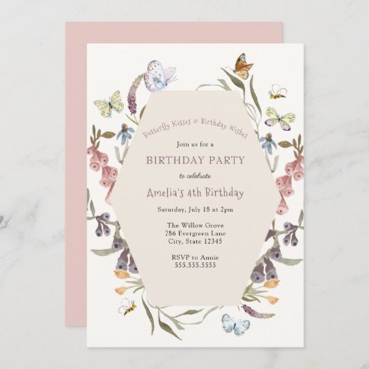 Bloemvaten Bloeddag Kaart (Voorkant / Achterkant)