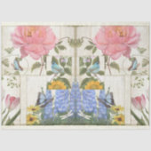 Bloemvaten ontkoppeling van de blauwe roze vlinder tissuepapier (Voorkant)