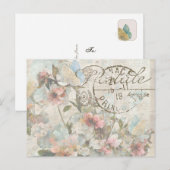 Bloemvaten Shabby Collage Postale Frans Briefkaart (Voorkant / Achterkant)