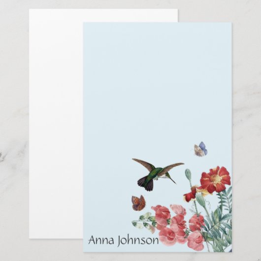 Bloemvedervlies Ventilator Briefpapier (Voorkant / Achterkant)