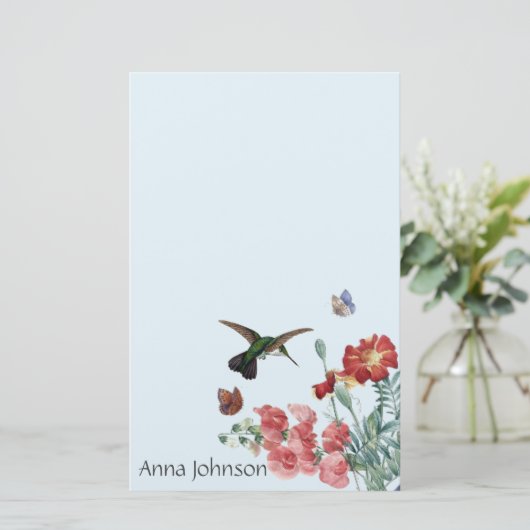 Bloemvedervlies Ventilator Briefpapier (Staand voorkant)