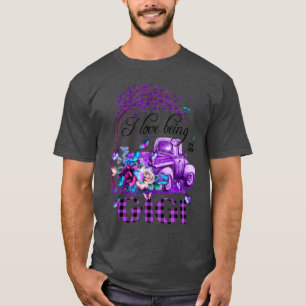 Bloemveer ik hou van Gigi Butterfly Art Mothe T-shirt