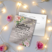 Bloemveer van de Partij van de Dagen Rustic het Ko Uitnodiging Briefkaart