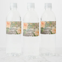 Bloemveer van de Partij van de Dagen Rustic het Ko Waterfles Etiket