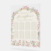 Bloemveer vrijgezellenfeest tafel Zitplaatsen Acryl Bord (Hoek)